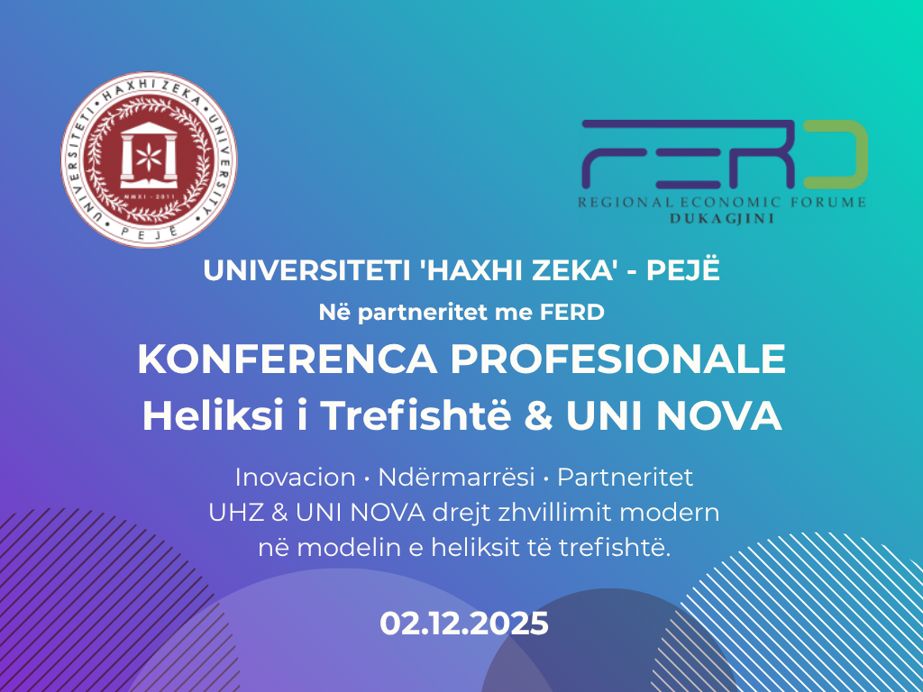 Universiteti Haxhi Zeka, FERD me mbështetje të SHER drejt Konferencës së Tretë: